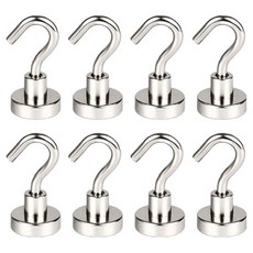 OON 네오디움 초강력 고리 자석 12mm, 실버, 8개