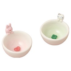 BUTTERSHOP Happy Day 懸掛酒杯 牛奶貓 + Skarabbit 套組, PINK, GREEN, 1套
