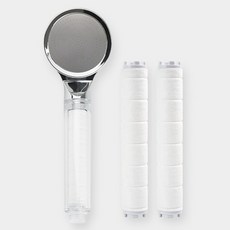 SEE Clean Bath 增壓過濾蓮蓬頭 + 濾芯 3入組, 混合色, 1套