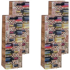 델리리움 세련된 디자인 고급 감성 선물 와인 쇼핑백 12 x 9 x 35 cm, type 3, 4개