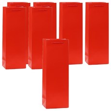 델리리움 고급 와인 선물 휴대용 손잡이 쇼핑백 12.5 x 8.5 x 36 cm, 레드, 7개