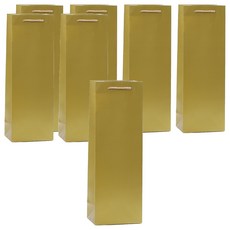 델리리움 고급 와인 선물 휴대용 손잡이 쇼핑백 12.5 x 8.5 x 36 cm, 골드, 7개