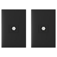 Legrand 羅格朗 Apella SIMPLE CATV 1路模組 5dB TV端子插座 黑色, 2個