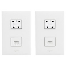 Legrand 羅格朗 Apella SIMPLE 1孔用 8P Plus 4P模組 電話網路連接埠插座 白色