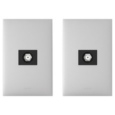 Legrand 羅格朗 Apella SIMPLE CATV 1路模組 5dB TV端子插座 銀色雙色, 2個