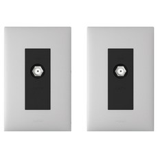 Legrand 羅格朗 Apella SIMPLE CATV 2路模組 8dB 3模 TV端子插座 銀色雙色, 2個