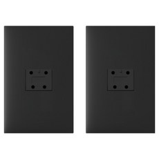 Legrand 羅格朗 Apella SIMPLE 單聯4P嵌入式模組電話通訊端子插座 黑色, 2個