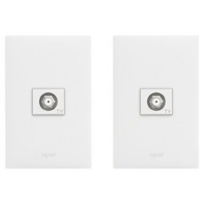 Legrand 羅格朗 Apella SIMPLE CATV 1路模組 5dB TV端子插座 白色, 2個