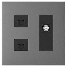 Legrand 羅格朗 Apella SIMPLE 雙聯 CATV 2路 8dB Plus 8P Plus 8P 模組 TV 網路端子插座 鎂雙色