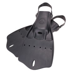 AQUATEC 潛水蛙鞋 戰狼蛙鞋 負浮力 可調整橡膠帶 FN-580R-BK, 黑色