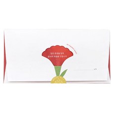 헬로우모리스 카네이션 메시지 봉투, 혼합색상, 10개