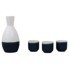 Dalsogum 陶瓷藍紫色酒瓶 + 酒杯3p組