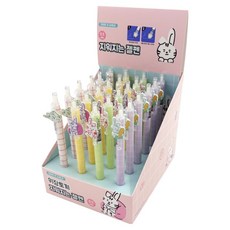 Withna 偽裝兔 可擦式中性筆 0.5mm 81-0003 4款 x 6入組, 黑色(墨水), 1套