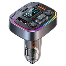 YORI CAR 優里 車用藍芽MP3音樂撥放器 T21 槍色, 1個, 3口