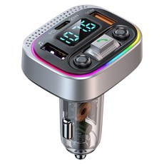 YORI CAR 優里 車用藍芽MP3音樂撥放器 T21 銀色, 1個, 3口