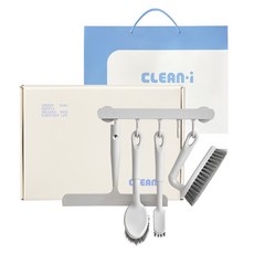 CLEAN i 多功能家用清潔多用途刷具3件組 + 刮水器 + 多用途掛勾 + 禮物卡禮盒組 + 購物袋, 混合色, 1套