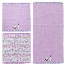 MOOMIN 嚕嚕米 盛開派對毛巾禮盒 3件組, 混和顏色, 1套
