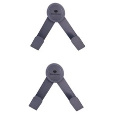 뷰레이터닷컴 흡착식 회전 도마거치 냄비뚜겅 걸이 5.5 x 19.5 cm, 그레이, 2개