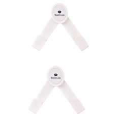 뷰레이터닷컴 흡착식 회전 도마거치 냄비뚜겅 걸이 5.5 x 19.5 cm, 화이트, 2개