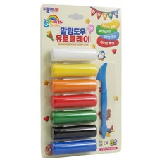 종이나라 말랑도우 유토 클레이, 흰색, 노랑, 살구, 빨강, 초록, 파랑, 검정(유토), 1개, 175g