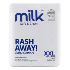 milk 鎖水芯牛奶尿布 褲型 18kg以上, 24片, 超大碼 (2XL)
