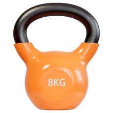 로이윙 PVC 코어 무쇠 덤벨 케틀벨, 오렌지, 1개, 8kg