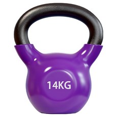 로이윙 PVC 코어 무쇠 덤벨 케틀벨, 그레이프, 1개, 14kg