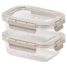 실리만 올웨이 트라이탄 직사각 밀폐용기, 2개, 460ml