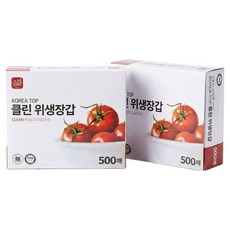 KOREA HOUSE 塑膠乾淨衛生手套, 2個, 500入