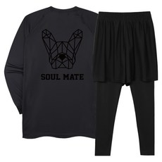 ILLUSO SOULMATE 寬鬆版型長袖防磨衣上衣 + 四分彈性層次內搭褲套裝