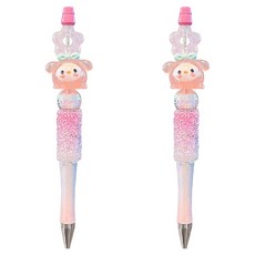 동아피엠에스 DIY데코 귀여운 피규어 캐릭터 볼펜, 플라워큐티, 2개