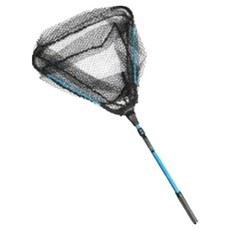 999Fishing 三段式趕海折疊矽膠三角撈網網袋, 藍色