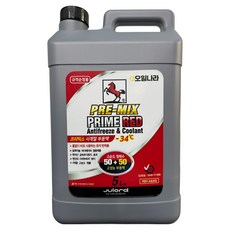 주로드 물없이 바로쓰는 프리미엄 사계절 차량용 부동액 RED, 1개, 5L