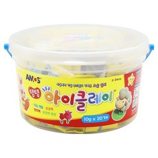 아모스 탱탱 아이클레이 버켓세트, 혼합색상, 200g, 1개