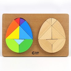 가베가족 트윈 에그 탱그램 KS1570, 혼합색, 1개