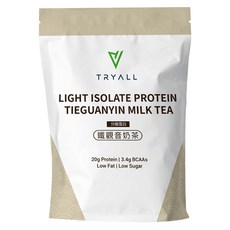 TRYALL Light 分離乳清蛋白粉 鐵觀音奶茶風味, 500g, 1個