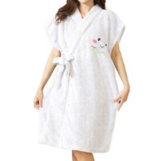 Mom&Sun 女用飯店柔軟珊瑚絨浴袍 + 毛巾 + 浴帽組