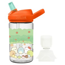 CAMELBAK eddy+ 兒童吸管運動水瓶 + 防塵蓋 角落小夥伴, 蘋果森林, 1個, 400ml