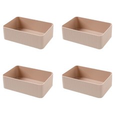 THE ZAKKA 多用途簡約小物收納盒, 棕色, 4個