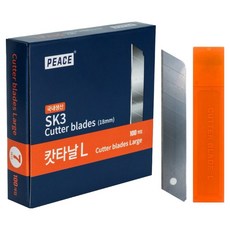 Peace 고강도 SK3 탄소강 커터 칼날 7마디 10p, 10개