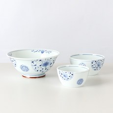 Airindo 陶瓷花伊萬裡3件組, 混合色, 1套, 麵碗 + 飯碗 + 大碗