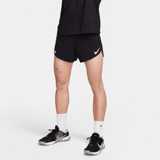 NIKE 耐吉 AeroSwift ADV 4英吋襯裡跑步短褲, 黑色/頂峰白 - FN3353-010