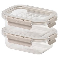 실리만 올웨이 트라이탄 직사각 밀폐용기, 1세트, 1240ml(2p)
