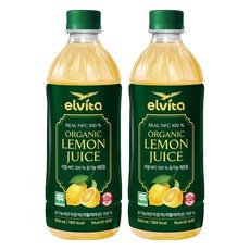 뉴트리디데이 엘비타 리얼 NFC 100% 유기농 레몬즙, 500ml, 2개