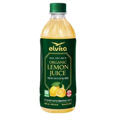 뉴트리디데이 엘비타 리얼 NFC 100% 유기농 레몬즙, 500ml, 1개 500ml, 1개