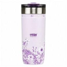 TYESO 泰碩 304不鏽鋼便攜隨行保溫杯, 紫宸花敘, 1個, 710ml