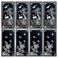 모닝글로리 자개빛 세로형 용돈봉투 2종 x 4p 세트, 1세트, 장미, 사슴