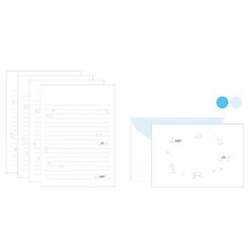 양지사 더스페셜 편지지 세트 L, 6 물범, 1세트