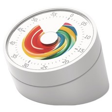 바헤르츠 무소음 아날로그 비주얼 구글 뽀모도로 타이머, 1개, 화이트계열
