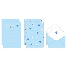 양지사 더스페셜 미니 편지지 세트, 조개, 1세트